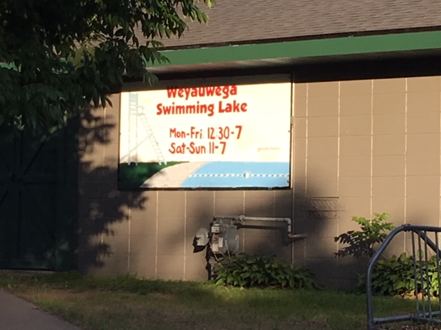 Swimming Lake Sign